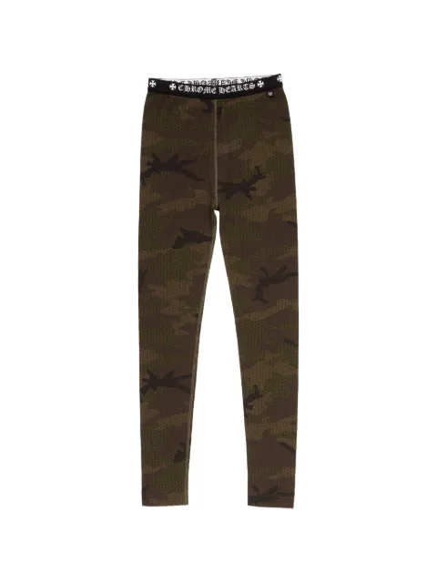 Chrome Hearts logo-detail leggings Green CHRM0955