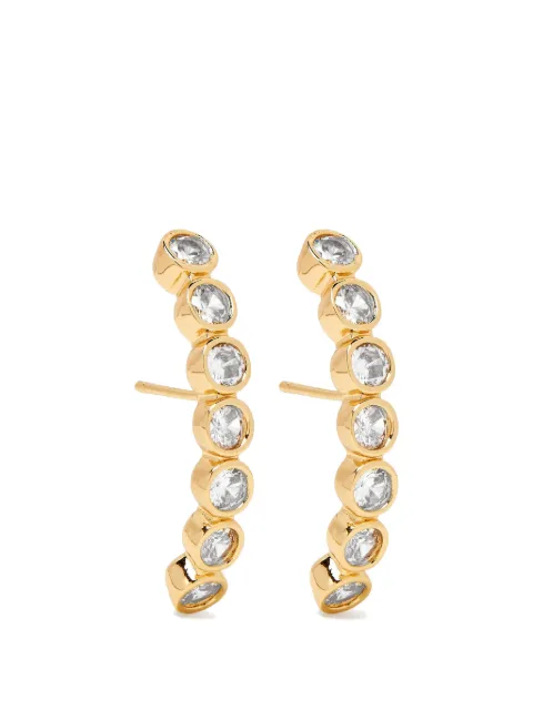 YOJ Averto crystal plated stud earrings Gold BREYG06240013CR