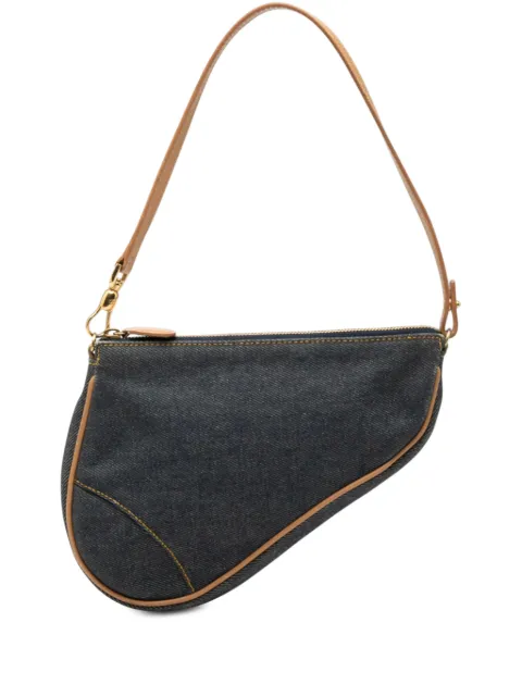 Christian Dior Pre-Owned 2001 Mini Denim Saddle Pochette shoulder bag Blue 9HZP4L17IB0JDO09