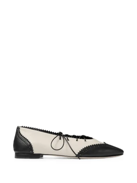 Jimmy Choo Margot lace-up ballet flats Neutrals MARGOTLACEUPFLATLWV