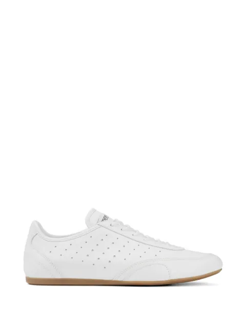Jimmy Choo Sunny F leather mix low top trainers White SUNNYFQEI