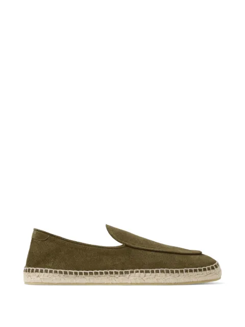 Jimmy Choo Shenton moss green etched velvet suede espadrilles Green SHENTONESPADRILLEZHK