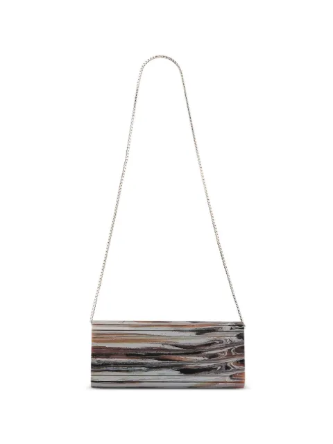 Jimmy Choo marble-effect logo-print shoulder bag Grey SWEETIETIE