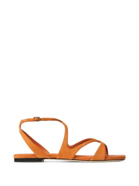 Jimmy Choo Ayla sunset orange suede flat sandals Orange AYLAFLATSUE