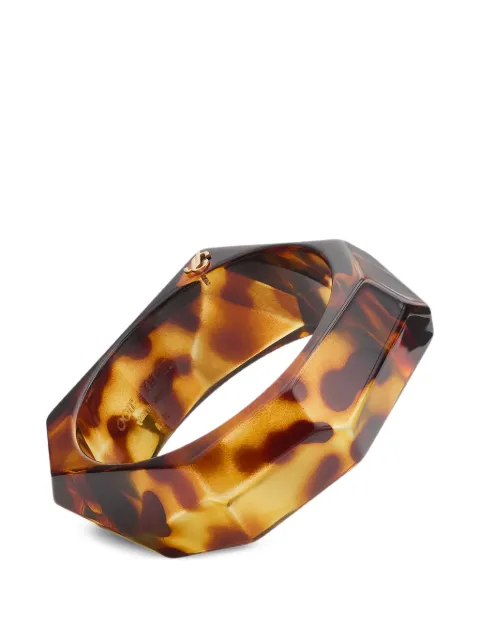 Jimmy Choo faceted logo-plaque bracelet Brown FACETEDBRACELETEYF