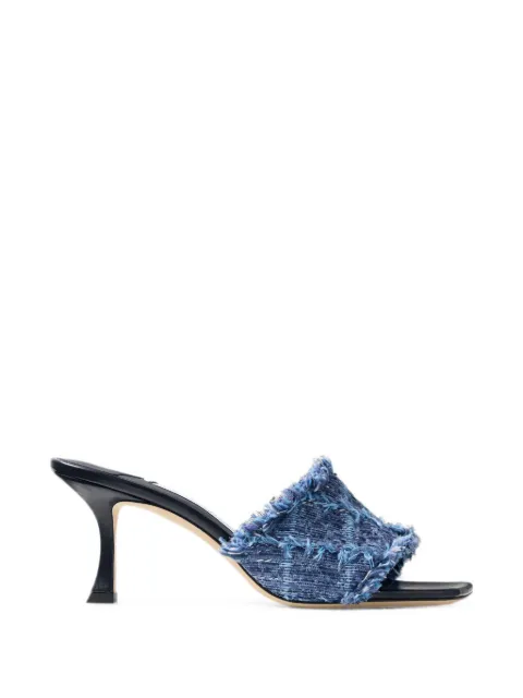 Jimmy Choo Alexia 70 crosshatch denim sandals Blue ALEXIA70ERQ