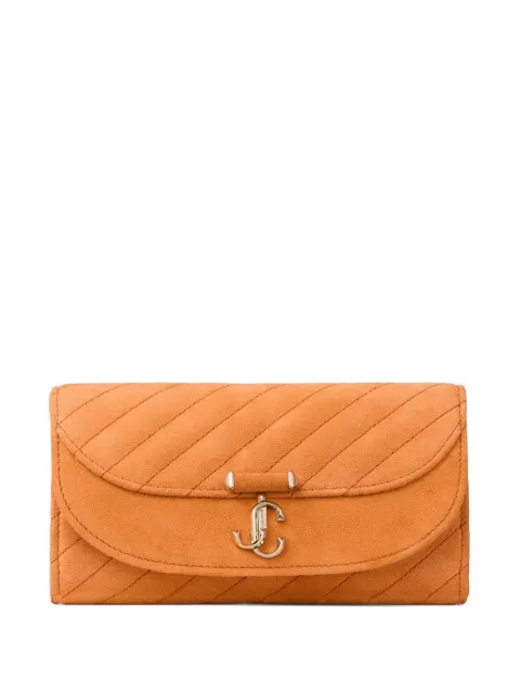 Jimmy Choo quilted leather chain-strap wallet Orange AVNCURVEWALLETCHNIHJ