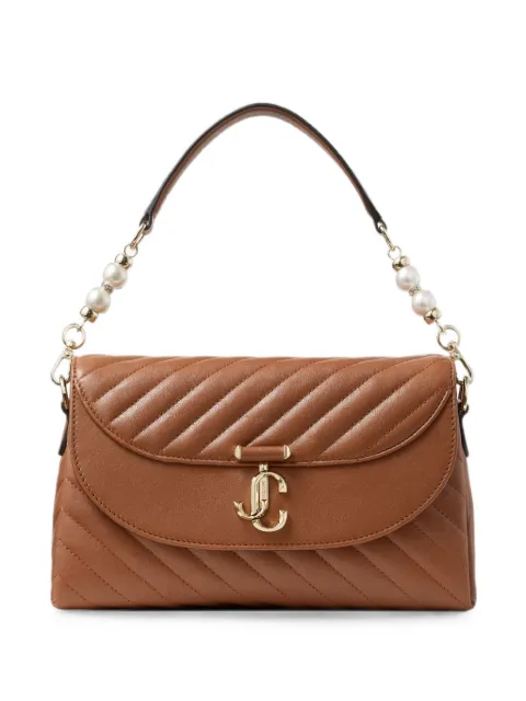 Jimmy Choo quilted leather shoulder bag Brown AVNCURVETOPHANDLEQOJ