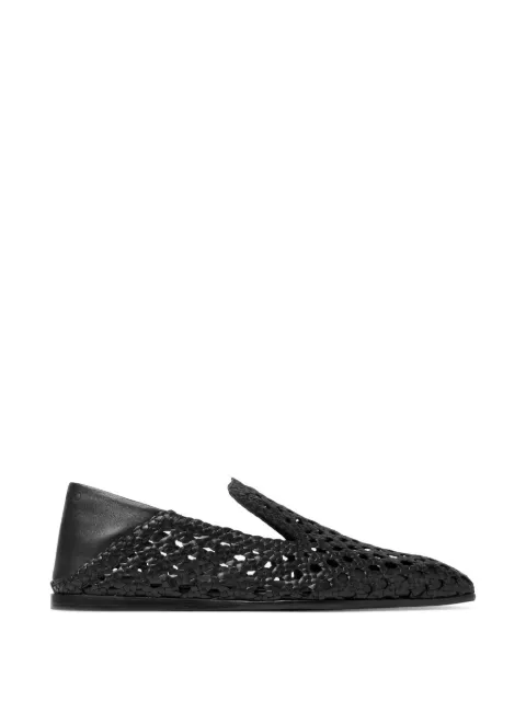 Jimmy Choo Eliot black woven leather slippers Black ELIOTSLIPPERMWOV