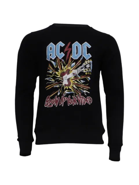 Gucci Pre-Owned AC-DC printed cotton sweatshirt Black RFCPUUSCL709559M