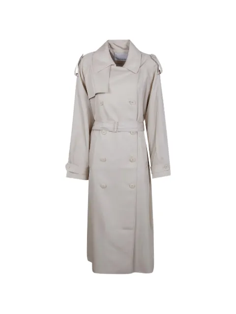 The Frankie Shop double-breasted belted trench coat Neutrals TRFS21887206