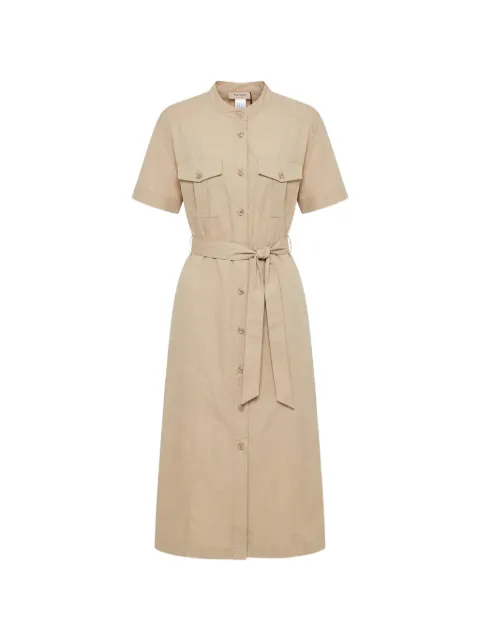 TWINSET belted button-down dress Neutrals 261TT2236