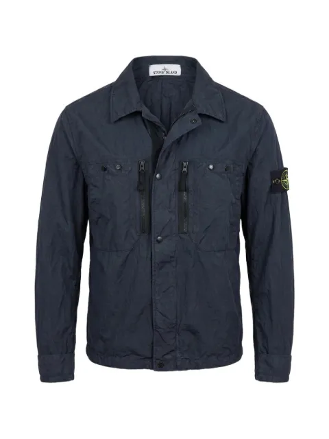 Stone Island zip-up shirt Blue L1S151200020S0351