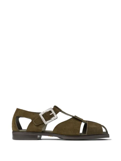 Jimmy Choo Meadow suede sandals Green MEADOWSANDALSVV