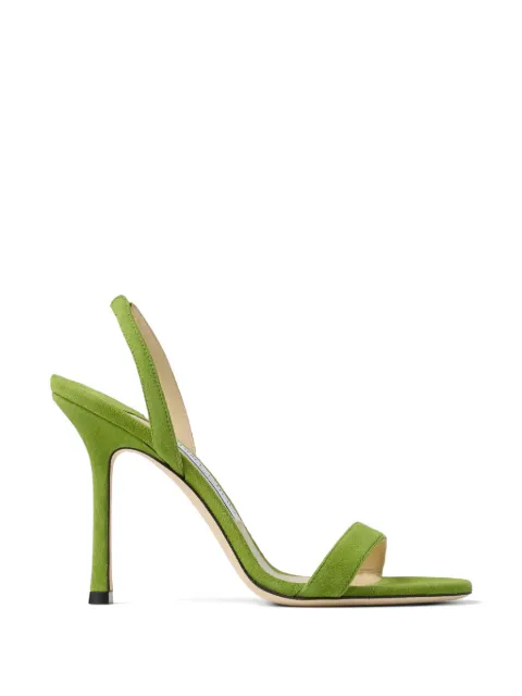 Jimmy Choo Jenn 100 clover suede sandals Green JENN100SUE