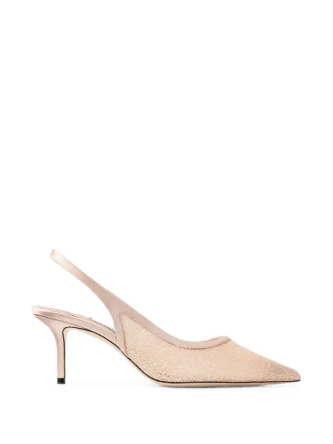 Jimmy Choo Love sling back 65 macaron candyfloss glitter slingbacks pumps Pink LOVESB65DLZ