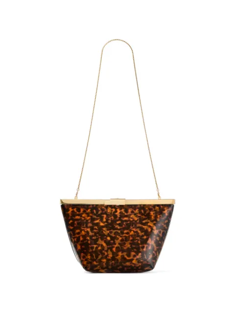 Jimmy Choo Ganache tortoiseshell-effect clutch bag Brown GANACHEGAH