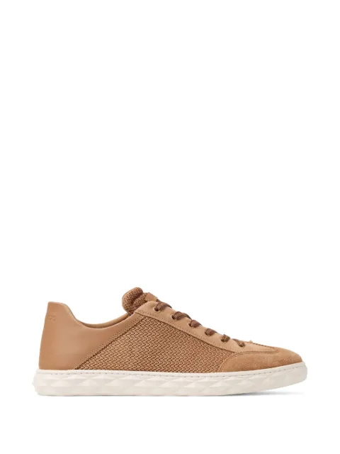 Jimmy Choo Diamond Flex M toffee mix leather mix and textured air mesh low top trainers Brown DIAMONDFLEXCMDKZ