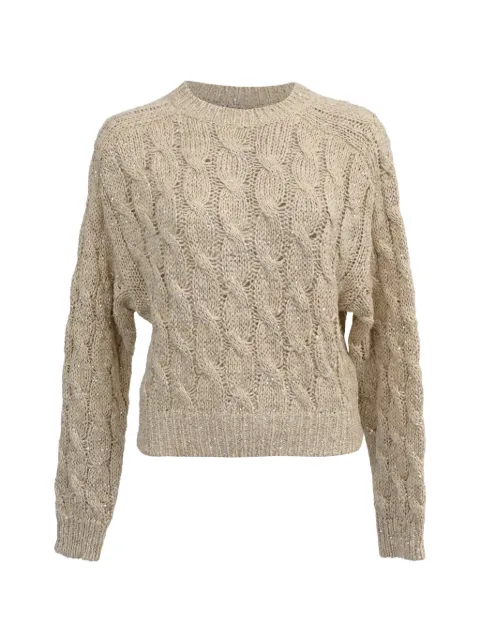 Brunello Cucinelli Vintage cable-knit jumper Neutrals RFCPUHKCL704011W