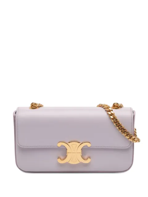 Celine Pre-Owned 2023 Shiny Calfskin Claude Chain shoulder bag Purple 5S4O3SZC7QPEA4VZ