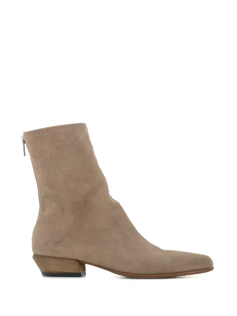 Pantanetti back-zip suede ankle boots Neutrals 19782A