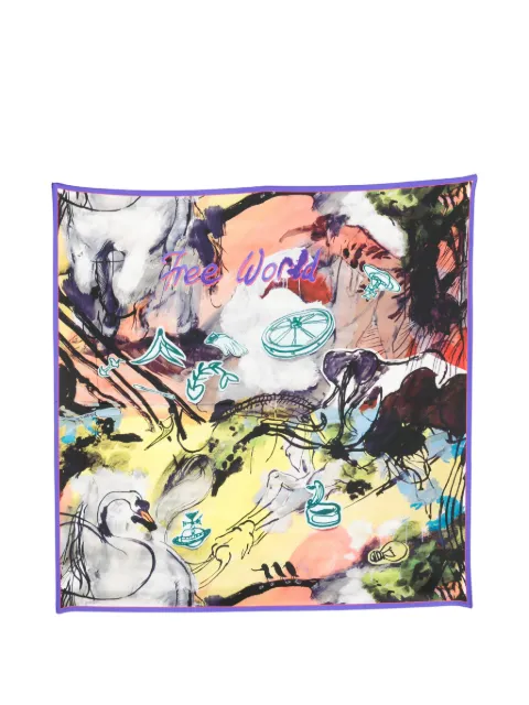 Vivienne Westwood Free World square scarf Yellow 81030034W01FV