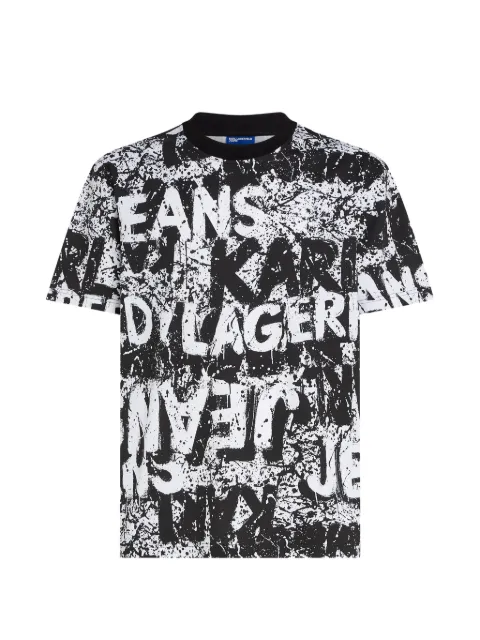 Karl Lagerfeld Jeans all-over logo-print T-shirt Black B3M17033