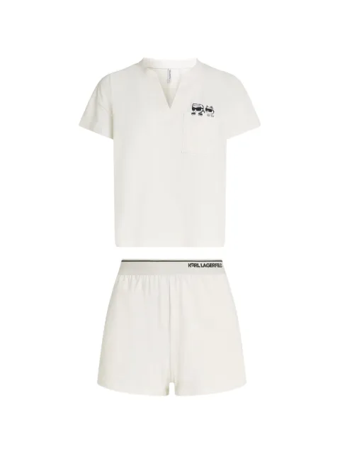 Karl Lagerfeld Ikon short pajama set White B2W45005B09