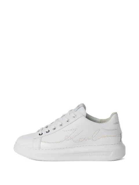 Karl Lagerfeld Kapri faux-pearl Signature sneakers White KL62548P100