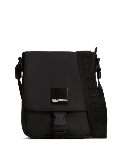 Karl Lagerfeld Jeans Venture logo-plaque messenger bag Black B3M30216