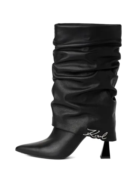 Karl Lagerfeld Debutante midi slouch boots Black KLL32085999