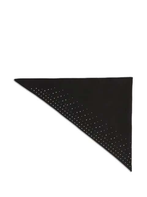 Karl Lagerfeld autograph rhinestone triangle scarf Black B3W33045999