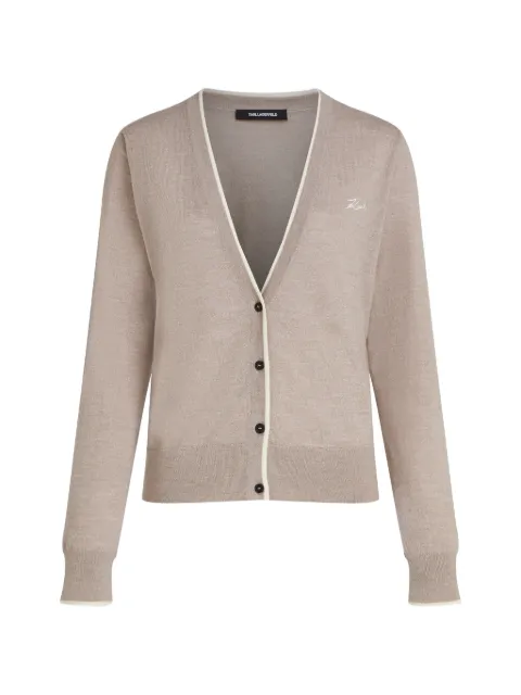 Karl Lagerfeld merino cardigan Neutrals B3W18038B76