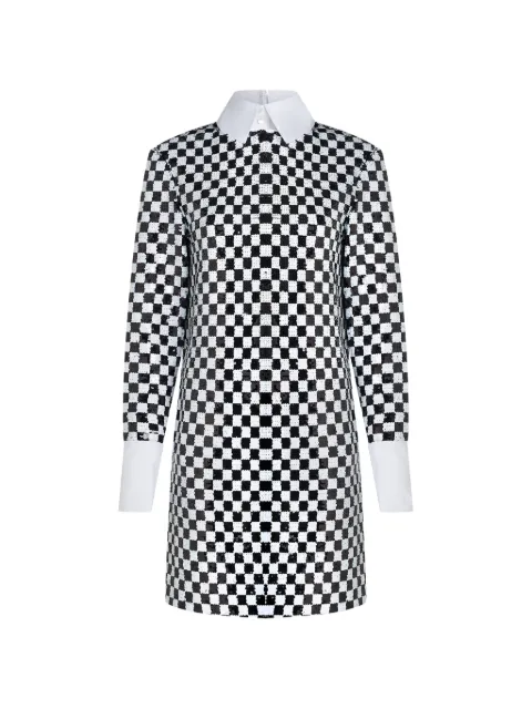 Karl Lagerfeld checkerboard sequin mini dress Black B3W13026101
