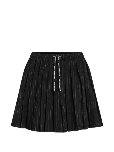 Karl Lagerfeld Jeans pinstripe pleated mini skirt Black B3W12016A60