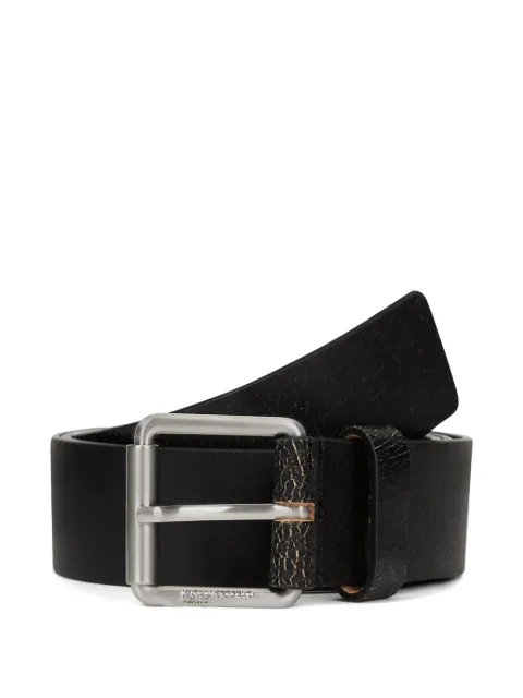 Karl Lagerfeld Jeans logo-engraved leather belt Black B3M33067