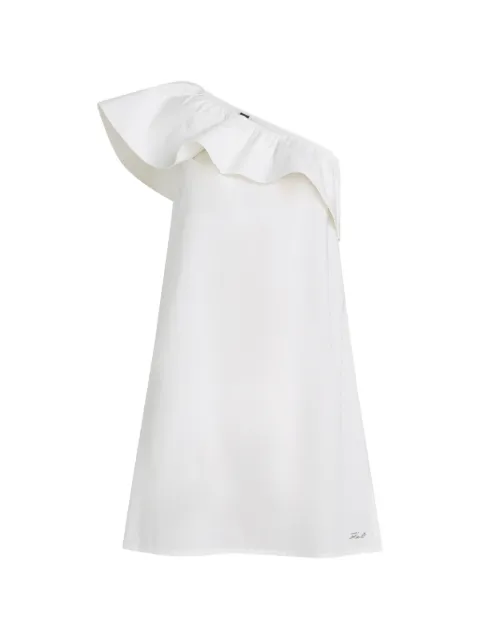 Karl Lagerfeld ruffled one-shoulder beach dress White B3W46030B09