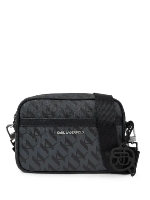 Karl Lagerfeld Ikon Monogram elongated crossbody bag Grey B3M30259999