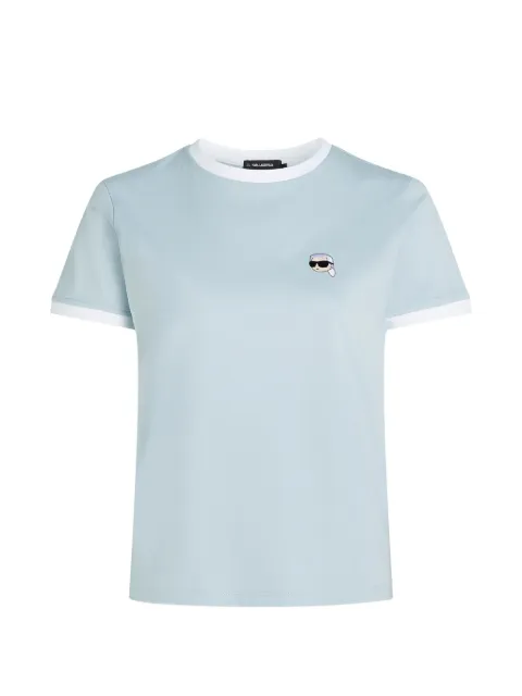 Karl Lagerfeld Ikon contrast piping T-shirt Blue A3W170781KZ