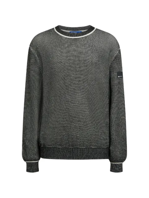 Karl Lagerfeld Jeans logo-patch waffle-knit sweater Black B3M18002999