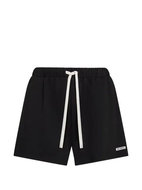 Karl Lagerfeld logo-patch drawstring shorts Black B3W44011999