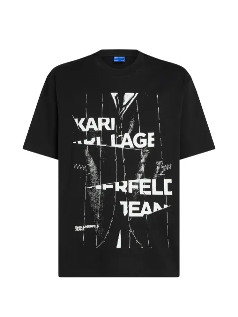 Karl Lagerfeld Jeans graphic cotton T-shirt Black B3M17034