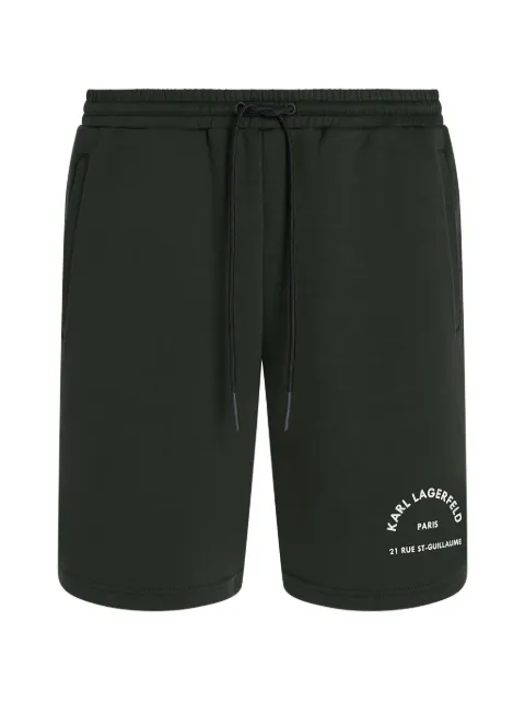 Karl Lagerfeld Rue St-Guillaume logo-print shorts Green B3M44004158