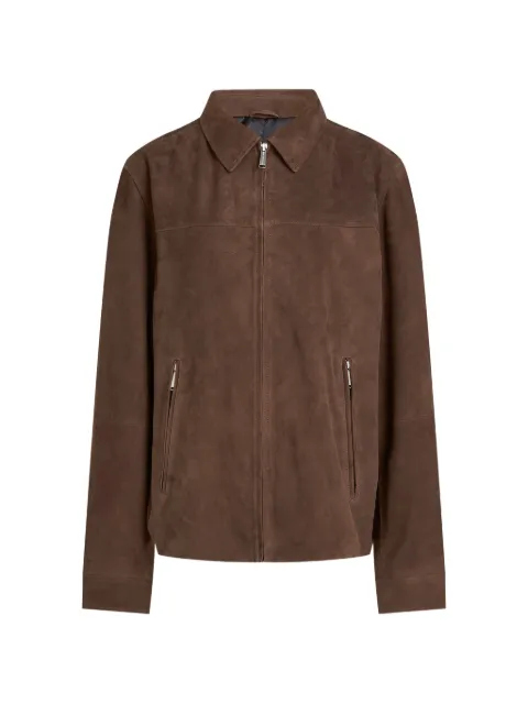 Karl Lagerfeld zip-up suede jacket Brown B3M140443ID
