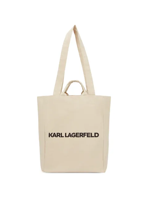 Karl Lagerfeld logo-print tote bag Neutrals B2M50101106