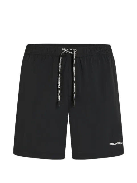 Karl Lagerfeld logo-print swim shorts Black B3M46010999