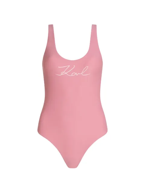 Karl Lagerfeld Signature swimsuit Pink B3W460221VJ
