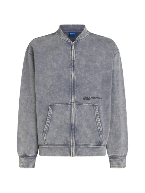 Karl Lagerfeld Jeans washed-finish zip-fastening jacket Blue B3M20010