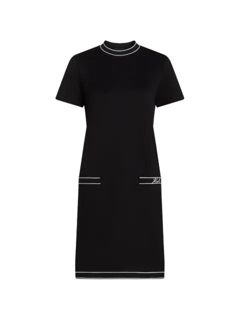 Karl Lagerfeld Piped T-shirt dress Black B3W13031999
