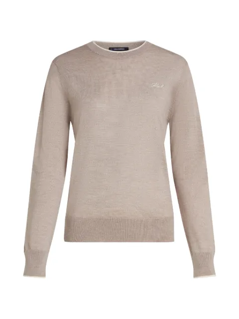 Karl Lagerfeld merino-wool sweater Neutrals B3W18037B76